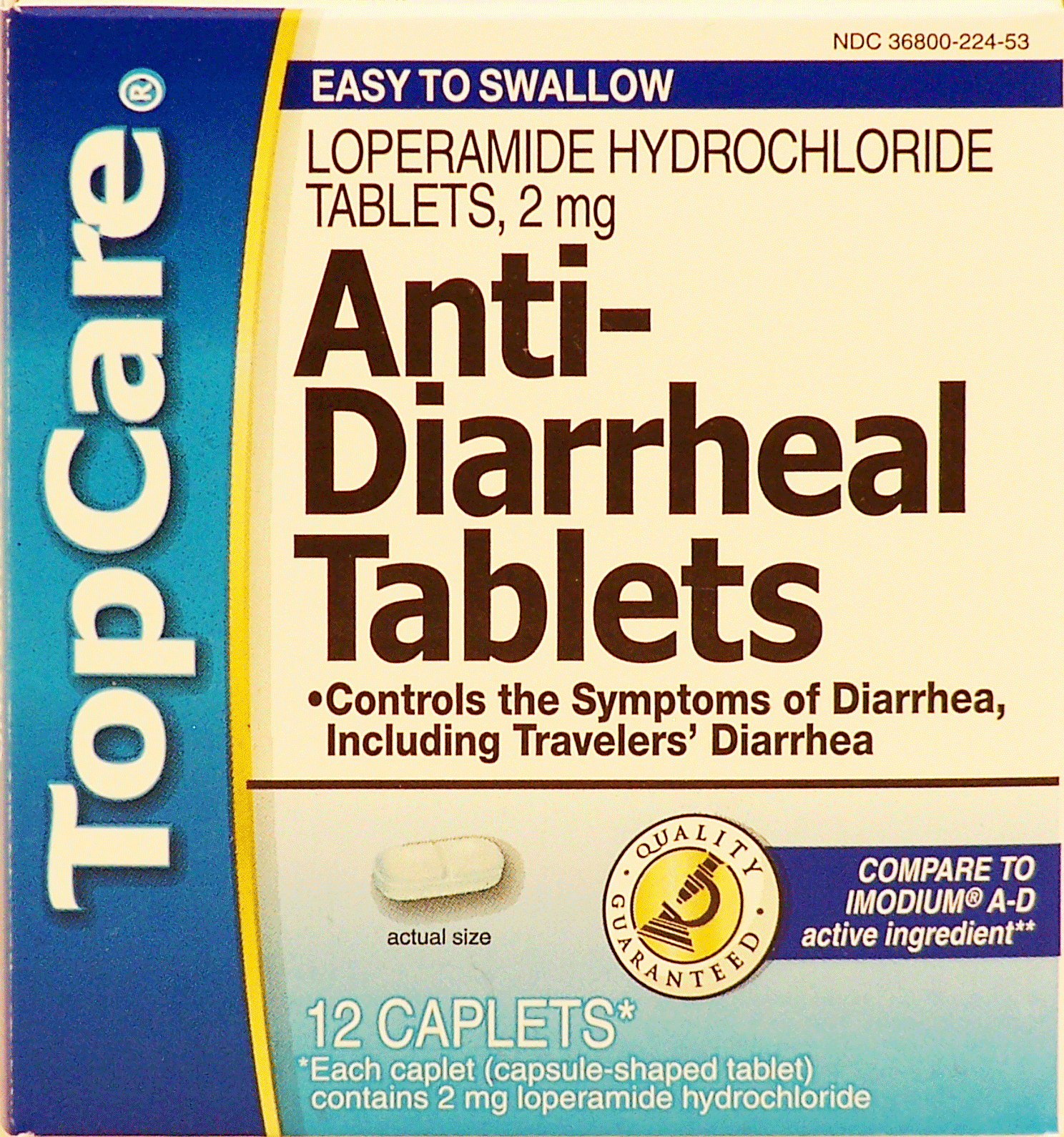 Top Care  anti-diarrheal caplets, 2 mg loperamide hydrochloride each Full-Size Picture